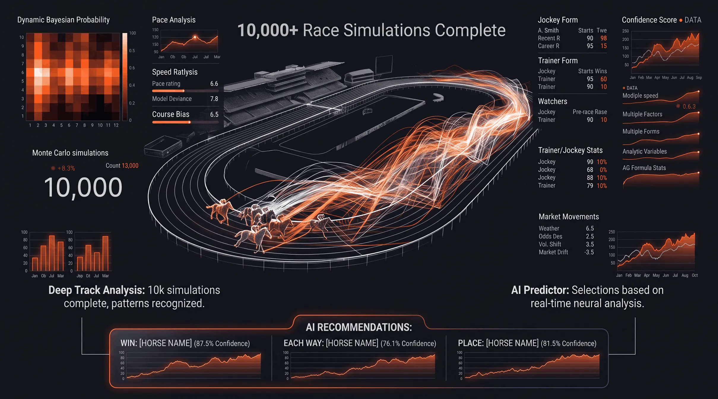 10,000+ race simulations complete